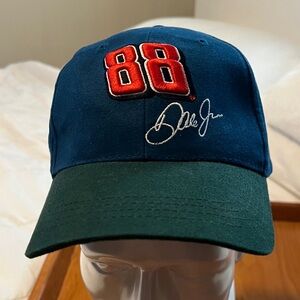 Embroidered '88' Two-Tone Baseball Cap - Blue & Dark Green